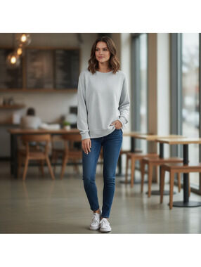 Stars Above Women's Light Heather Gray Soft Fleece Sweatshirt, XL, Athleisure &春